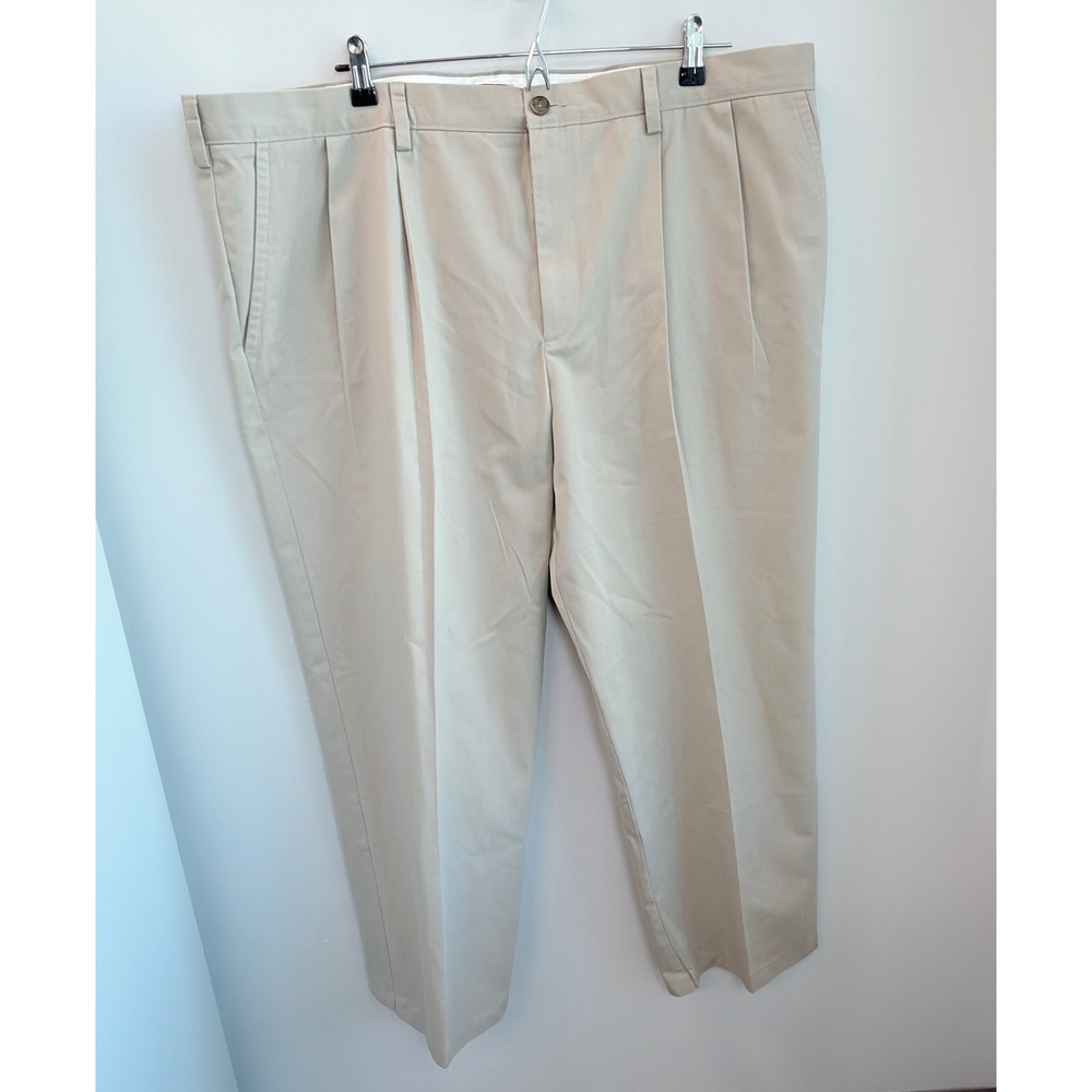 Dockers Easy Khaki D3 Pants Mens 44x30 Tan Excellent Pleated Classic Fit Chinos